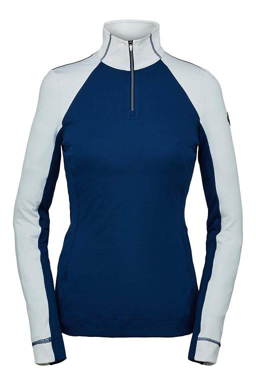 Top Spyder Savona Zip T-Neck Azul Marino Para Mujer Mexico MX82931